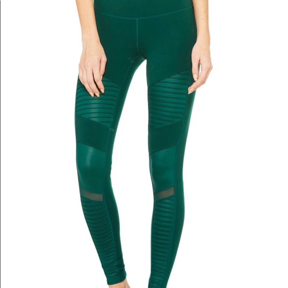 ALO Yoga Moto Leggings XS Evergreen